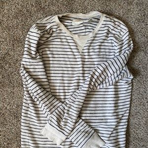 French Terry Striped Sweater